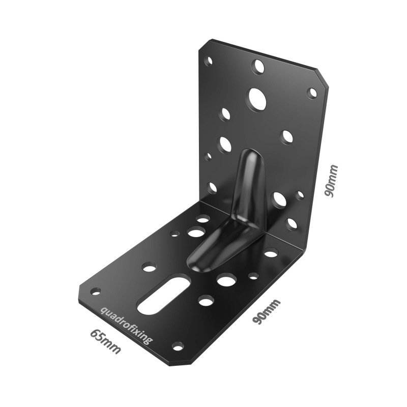 Kątownik do drewna z występem, czarny (1 szt.) 3