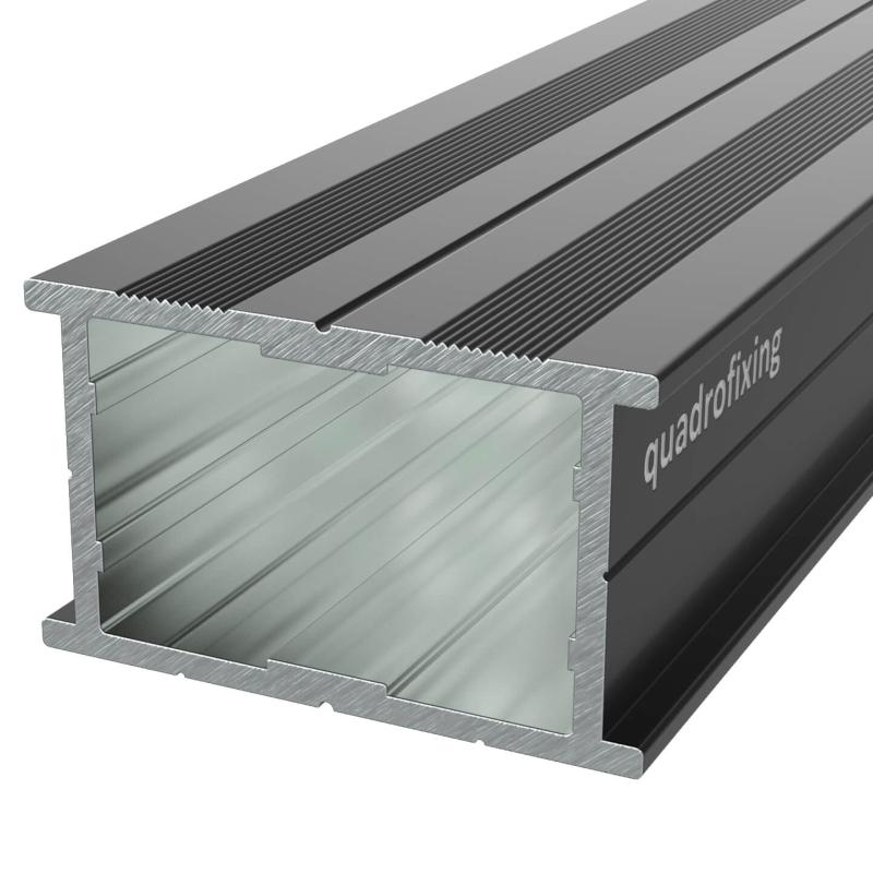 Czarny aluminiowy profil tarasowy 24×40×4000 mm | QFX-ALU 24 BLACK