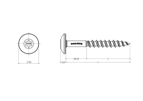 Czarne wkręty elewacyjne HPL 4,8 mm, RAL 9005, stal nierdzewna A4 1