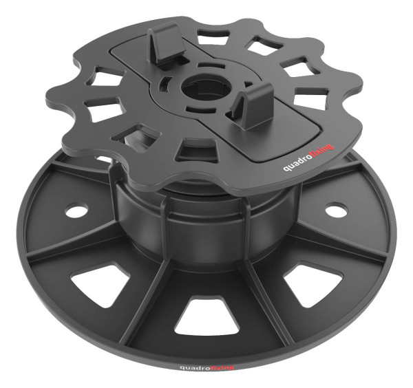 Regulowany wspornik tarasowy EUROTEC BASE 35–60 mm do profili aluminiowych QFX-ALU