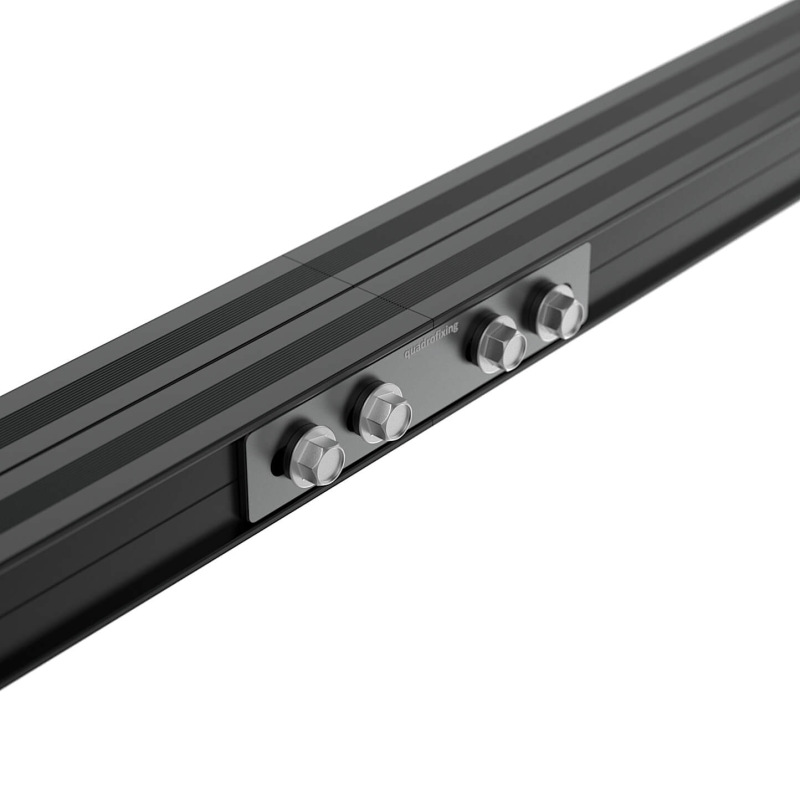 Czarny łącznik do profilu aluminiowego QFX-ALU 19,5x100 mm 1