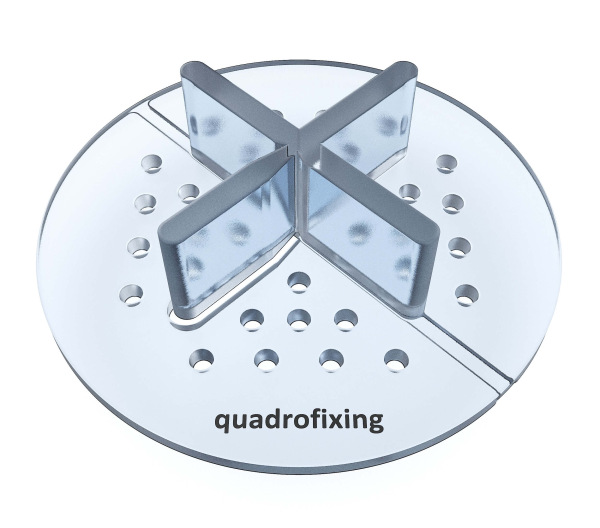 Stały wspornik pod płytki – wysokość 2 mm, transparentny (Ø 64 mm)